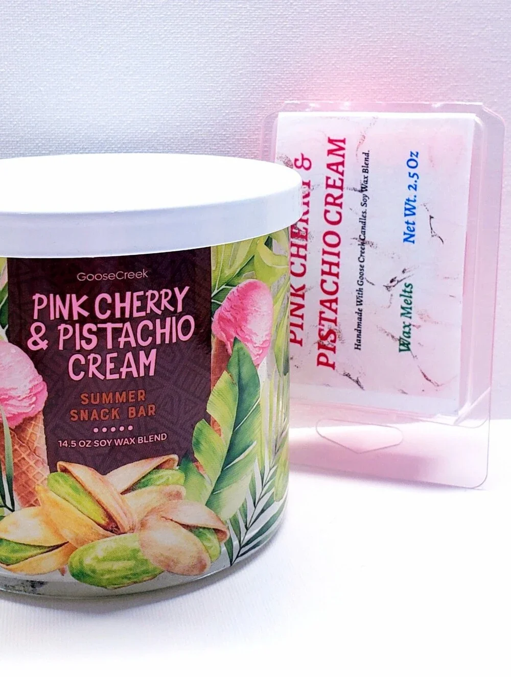 PINK CHERRY & PISTACHIO CREAM -Goose Creek Candle Wax Melts- $8 per pack
